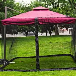 캠핑 모기장 야외용 휴대용 출입문 야외 모기장 방충망 차단 넓은 파라솔 그늘막 바비큐 바나나 홀딩 텐트