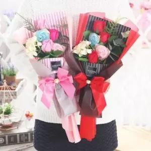 재롱잔치 수국캔디부케 핑크 졸업식 꽃다발 사탕부케