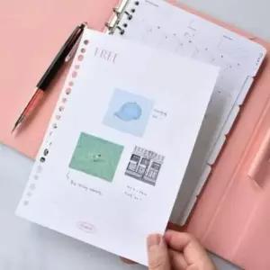 [문구] A5 다이어리 리필 용지 컬러패드 바인더 속지 문서 정리용지