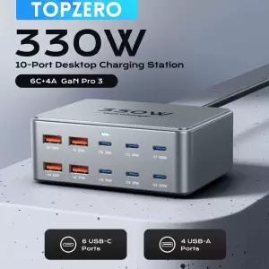 330W 초고속 0Port USB GaN 4Port C타입 멀티충전기 6Port