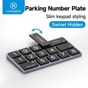 Hagibis 자동차 임시 주차 휴대폰 번호판 주차 허가 알루미늄 크리 에이 티브 주차 휴대폰 번호 카드 액세