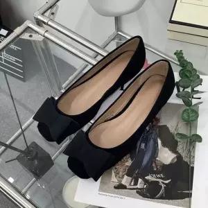 20대 예쁜 단화 검정 리본 플랫 슈즈 단정한 스타일