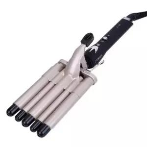 판고데기 c컬 웨이브 히피펌 단온도조절 매직기 3개막대 미용실 헤어롤