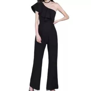 시상식 오픈숄더 점프슈트 연주회 화이트 이브닝드레스