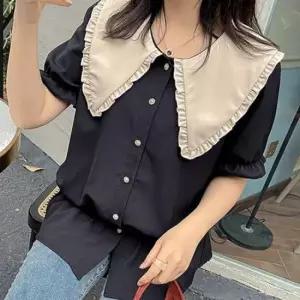 [옷은날개] 정장 단추 코델리아블라우스 의류 빅사이즈 카라