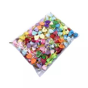 ABM단색 리본빵끈 200개입 색상랜덤포장 재료 리본 장식