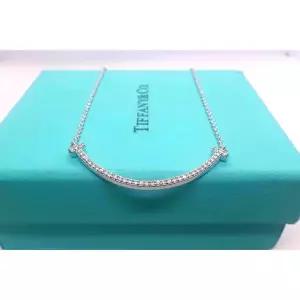 미국 뉴티파니앤코스마일스몰 다이아몬드펜던트 18K화이트골드 38cm 목걸이 케이스 267602143360