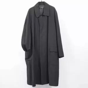 가다컴퍼니 DONNA KARAN 도나카란 뉴욕 썸머울 블랙 오버핏 트렌치코트 롱코트 발마칸 C286