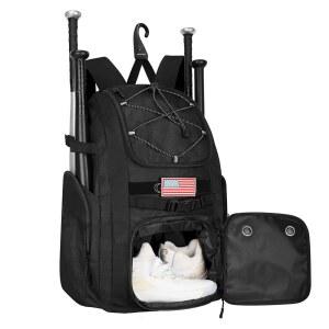 골로니 야구 가방, 60L 용량 소프트볼 및 배트 4개, 신발 수납 공간이 있는 백팩, 헬멧 홀더, 후크 티볼용 펜스, 장비, 장비