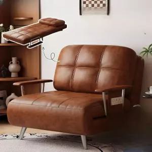 hemus 정품 가죽 접이식 2인용 2인 1인 소파베드 편안한 소파 베드형 안락 흔들