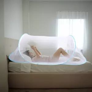 침대 모기장 휴대용 방충망 아기방 원형 야외 여행용 미세 바닥 퇴치 1인용