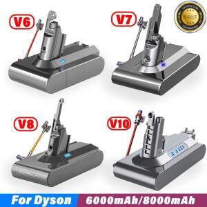 다이슨 호환 V6 V7 V8 V10 시리즈 SV12 DC62 sv10 휴대용 진공 청소기 예비 배터리용 Powtree 6.0Ah8.0Ah