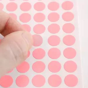 다이어리꾸미기 일기꾸미기 컬러 원형 스티커 60매세트 핑크 10mm
