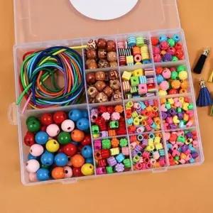 비즈팔찌만들기세트 어린이 구슬 꿰기 비즈 팔찌 목걸이 만들기 키트 세트