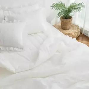 여름이불베개세트 크림 뱀부 여름 배개 이불 Q 시어서커 시원한 세트