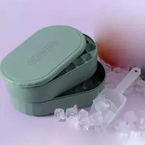 아이스큐브 얼음트레이 2단 스푼 얼음틀 실리콘 얼음 몰딩 세트