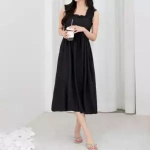 [옷은날개] 데일리 뽀얌 원피스 어깨 끈 롱