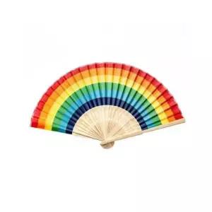 종이 무지개 부채