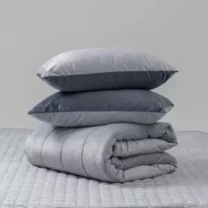 이불베개세트 빌리 극세사 Q 민트그레이 리버서블