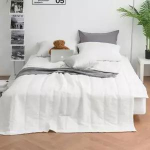 냉감이불베개세트 듀라론 시어서커 냉감 이불베개세트 Q 화이트 여름