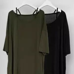 [옷은날개] 롱 원피스 박시 레이어드 빅사이즈 307O422S