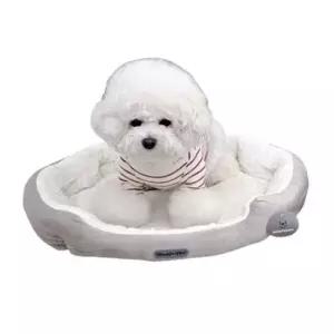 [반려] 강아지 털원단 타원 방석 대형 1P 고양이 침대 쿠션