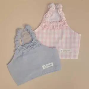 [반려] 강아지옷 체크 오가닉 블루 1P 여름 애견 나시 민소매