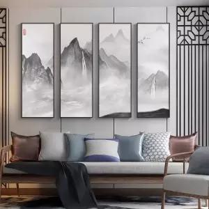 산수화 그림 거실 장식 유화 벽걸이 전통 풍수 침실 배경화 인테리어 액자