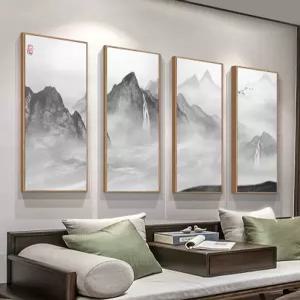 산수화 액자 거실 수묵화 전통 배경 침실 벽걸이 유화 인테리어 풍수 그림