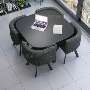 회의용 테이블 상담테이블 원탁 미팅룸 사무용 책상 오피스 컨퍼런스 세트