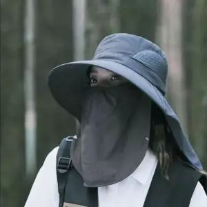 M40 와이드 챙모자 마스크일체형 얼굴 햇빛가리개 쉴드캡 플랩캡 농사 등산 낚시 썬햇