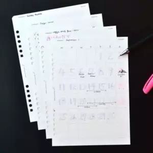 [문구/오피스] A5 바인더 리필 노트속지 6공 패드 다용도 내지 리필용지