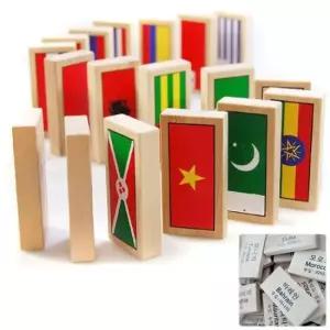 블록 만국기 도미노 원목 세계 국기 쌓기 교구 100P