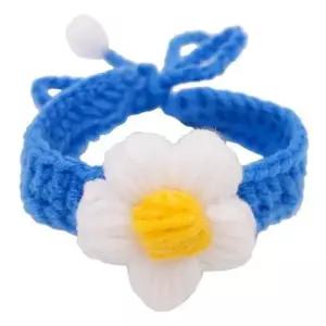 반려동물 꽃뜨개 케이프 꽃무늬 M 패션 소품 촬영장식