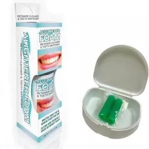 치과 교정기 클리어 브레이스 트레이용 라이터 폼 츄이 시터 마우스 트레이 또는 교정기를 착용한 상태에서