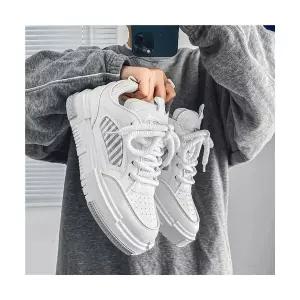 미니 화이트 남친 캐주얼 하이탑 슈즈 봄가을 보드화 통굽 스니커즈 BE1