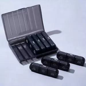 (힘찬)휴대용 요일별 일주일 약통 케이스용 용알 미니 알약 출장 여행용