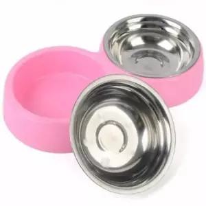 [반려] 반려동물 식기 2구 고양이 사료 그릇 강아지 물그릇 애완용 식사 용기