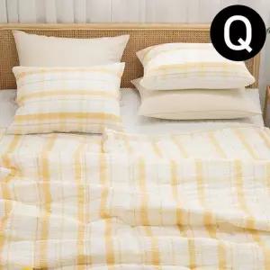 샤브레 여름 간절기 이불 패드세트 슈퍼싱글 Q 옐로우 이불