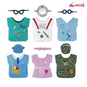 (힘찬)매직캐슬 역할놀이 직업옷과 모자 6종 (군인포함) (MC4030) 놀이 의상 상의 가운 어린이 직업