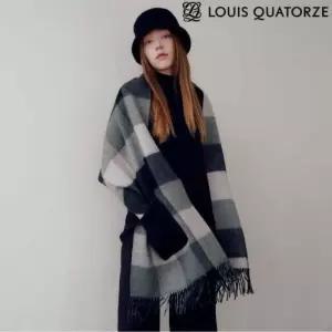 루이까또즈 LOUIS QUATORZE 캐시미어 숄 머플러 마리포켓 블랙 1DHC710 377994