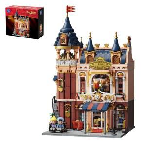 팬타지 장난감 가게 건물 세트 상세한 외관과 인테리어 장식이 있는 향수를 불러일으키는 모듈형 블록 디자인 애호가를 위한 창의적인 건축