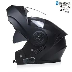 바이크 오토바이 반모헬맷 블루투스 남성용 헬멧 용 풀 페이스 카스코 Man Motocross Kask Flip up Casque