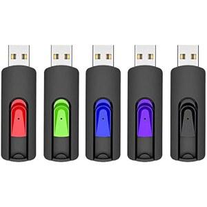 RAOYI 5팩 64GB USB 플래시 드라이브 2.0 메모리 스틱 엄지 PC용 점프 펜 - 64G 멀티팩