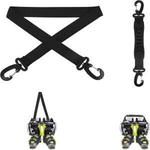 2개 조절 가능한 스키 부츠 캐리어 스트랩 나일론 폴 롤러 스노보드 숄더 슬링(핸드 캐리 포함) 간편한