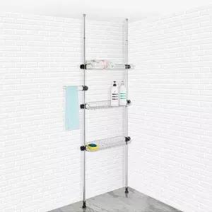 욕실정리선반 H-기둥식욕실선반 600 3단 화장실 정리 수납장 수납