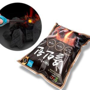 [2개구성] 연기가 적은 일체형 800g 고체 캠프 장작 파이어 번개 참숯 캠핑 화로 착화 용 제 탄 EW8EE90B