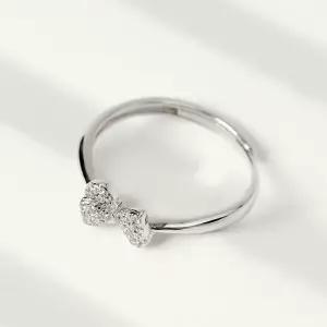 리본 큐빅반지 실버링 실버925 백금도금 오픈반지 오픈링
