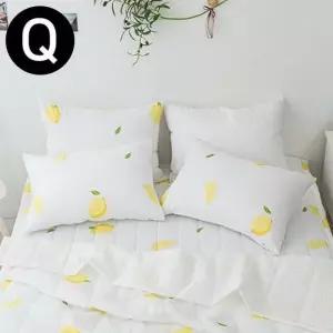 레몬 여름 간절기 이불 패드세트 퀸 Q (화이트) 이불