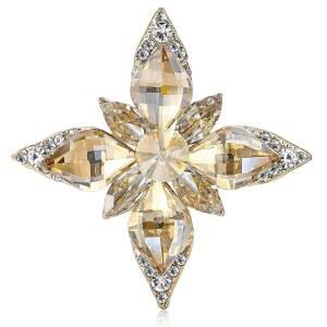 여성 빈티지 오스트리아 크리스탈 브로치 핀 우아한 라인스톤 여성용 주얼리 선물